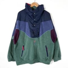 90s ヴィンテージ フリース ハーフジップ マルチカラー テック系 XXLのサムネイル