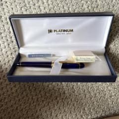 PLATINUM 万年筆 ブルー ゴールドトリム PLATINUM 万年筆 ブルー ゴールドトリム - メルカリ