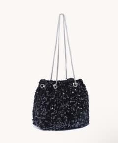 【新品未使用】SHEIN ミニラインストーンデコレーションチェーンバケットバッグのサムネイル