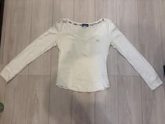 BURBERRY BLUE LABELヘンリーネック　カットソー　白　長袖のサムネイル