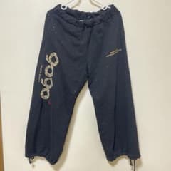 9090 レオパードロゴ スウェットパンツ ブラックのサムネイル