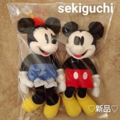 [폐반품] 세키구치 90주년 인형 컬렉션 신품 미키 & 미니 2점