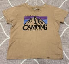MOUNTAIN CAMPING プリントTシャツ ベージュ 95cm