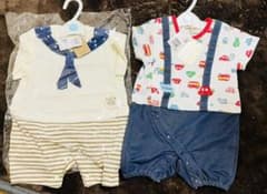 ベビーロンパース2着セット☆男の子のサムネイル