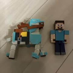 マインクラフト アクション　フィギュア スティーブ 馬 セット