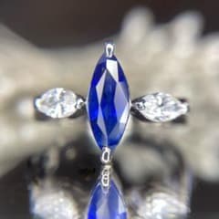 천연 로열 블루 사파이어 다이아몬드 총 1.66ct GRS 스리랑카