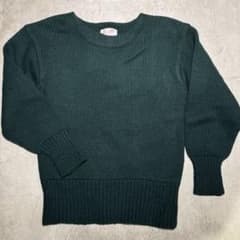 50-60s ビンテージダークグリーン ニットセーター made in USA - メルカリ