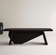 ZARA HOME テクスチャーベンチ ダークウッド - メルカリ