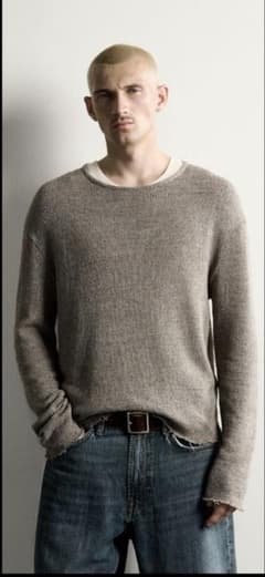 完売品 ZARA リラックスフィット ニットTシャツ Mサイズのサムネイル