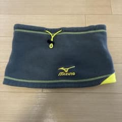 MIZUNO ネックウォーマー フリース グレー×イエローのサムネイル