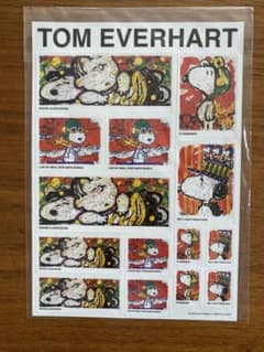 値下げ（非売品）スヌーピー TOM EVERHART ステッカー ポストカードのサムネイル