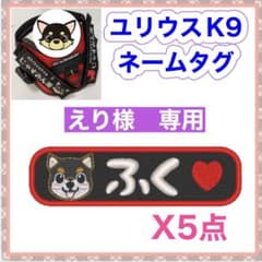 えり様 専用 ユリウスK9対応 オーダーメイド ネームタグ 刺繍名前