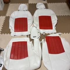 レガリアシートカバー ホワイト レッド日産デイズ1台分のサムネイル