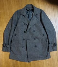 グレー ダブルブレスト コート M