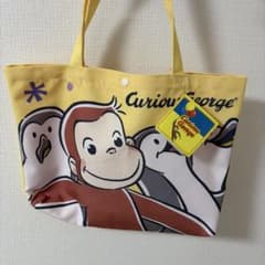 新品・未使用】おさるのジョージ プラチナムザッカトートバッグ イエロー