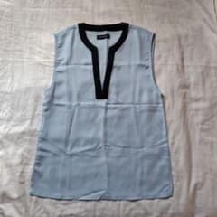 EGOIST ノースリーブ スキッパーブラウス ライトブルーのサムネイル