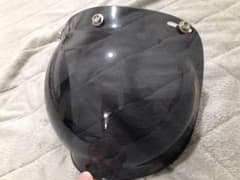 バイクヘルメット　シールド　ブラック　バブルシールドのサムネイル