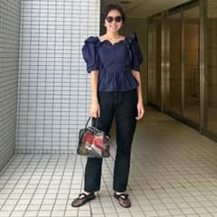 Sea NewYork　トップス　ネイビー　コットン　バックリボン Sea NewYork トップス ネイビー コットン バックリボン - メルカリ