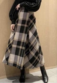 SNIDEL ロービングチェックスカートのサムネイル