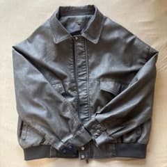 CLEL フェイクレザージャケット ブラック Lのサムネイル