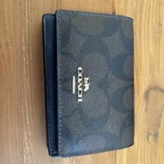 まるさん専用　美品　COACH 名刺入れ ブラウン レザーのサムネイル