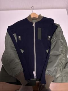 希少 サカイ sacai ニットドッキングブルゾン MA-1 - メルカリ