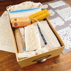 大量！ フランス アンティーク レース イニシャルテープ まとめ売り 紙