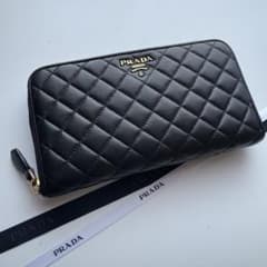 美品】344 PRADA プラダ ラウンドファスナー 長財布 キルト - メルカリ