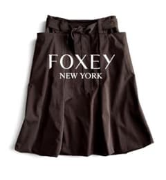 極美品 フォクシーニューヨーク 洗える ストレッチ ベルト付 デザイン