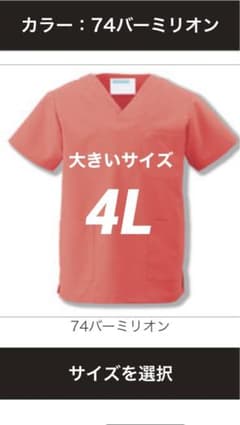 男女兼用スクラブ ナガイレーベン製 大きいサイズ4Lのサムネイル