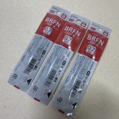 신품 폐반 파일럿 BRFN-10 볼펜 교체 코어 레드 0.7mm 3개