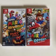 Switchスーパーマリオ 2本セット　マリオオデッセイ　3dワールドのサムネイル