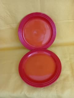 LE CREUSET オレンジのリム付き大皿2枚セット（29cm）のサムネイル