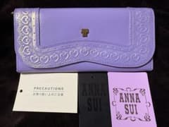 ANNA SUIアナスイ フレームアーツ 長財布 紫 パープル ハート - メルカリ
