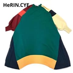 美品/HeRIN.CYE マルチカラー クルーネックニット 長袖 ワンピース
