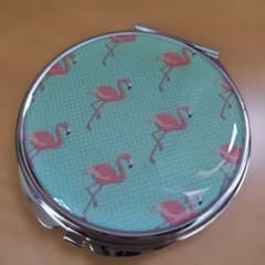 コンパクトミラー 丸型　フラミンゴ柄のサムネイル