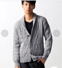 ABAHOUSE、ニットカーディガン、ネイビー、サイズ4のサムネイル