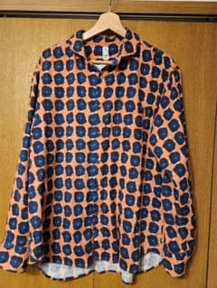 KATO 長袖シャツ オレンジ・青・黒模様のサムネイル