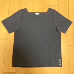 Littlechic 半袖カットソー スクエアネック ネイビーのサムネイル