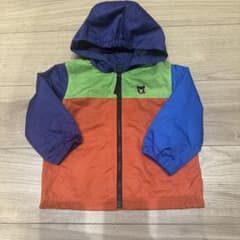 Miki house ミキハウス　カラーブロック フード付きジャケット80センチのサムネイル