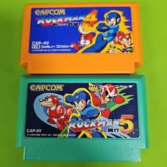 ロックマン4 ロックマン5 ファミコン ソフト 2本セット - メルカリ