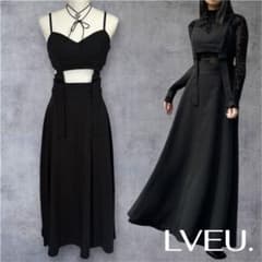 美品✨LVEU. オリジナルビスチェフレアワンピース　3way ブラック 美品✨LVEU. オリジナルビスチェフレアワンピース 3way ブラック