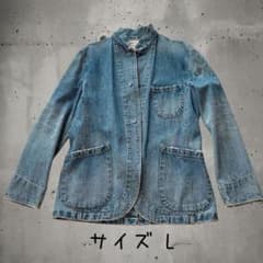 リーバイス デニムブルー スタンドカラー ジャケット Lサイズ - メルカリ