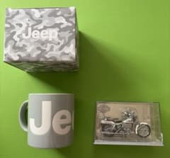 Jeep 陶器マグカップ&ハーレーダビットソンミニチュアのサムネイル