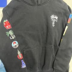 Stüssy ブラック フード付きパーカーのサムネイル