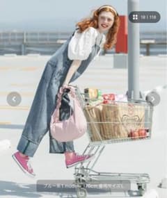カラーステッチロールアップハーフジップデニムサロペット BONLECILLのサムネイル