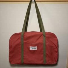 一澤帆布 旧タグ ボストンバッグ レッド×カーキ A4対応のサムネイル