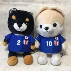 豆しば三兄弟 BIGぬいぐるみ わくわくサッカー 豆ジロー&さすけ 2点