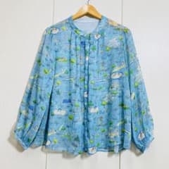 美品 franche lippee メダリストブラウス 3L ライトブルー - メルカリ