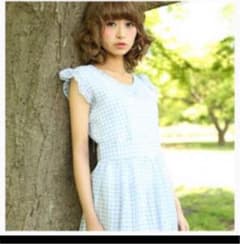 evelyn2点セット チェックワンピース&パフ袖トップスのサムネイル